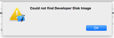 Xcode error “Could not find Developer Disk Image”